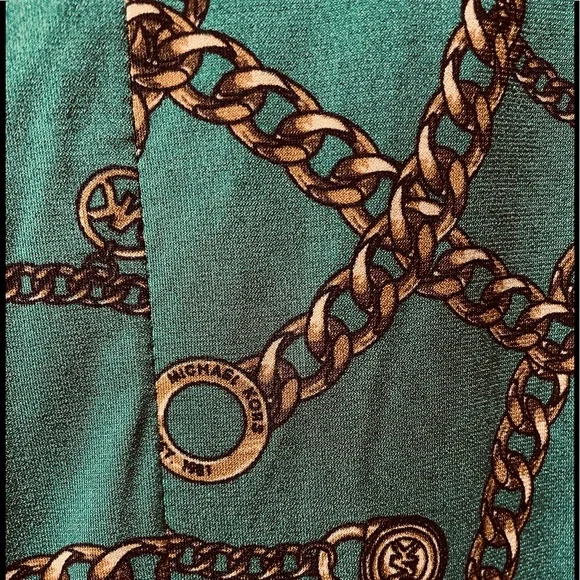 Michael Kors Green and Gold Chain Dress - Picture 6 of 6